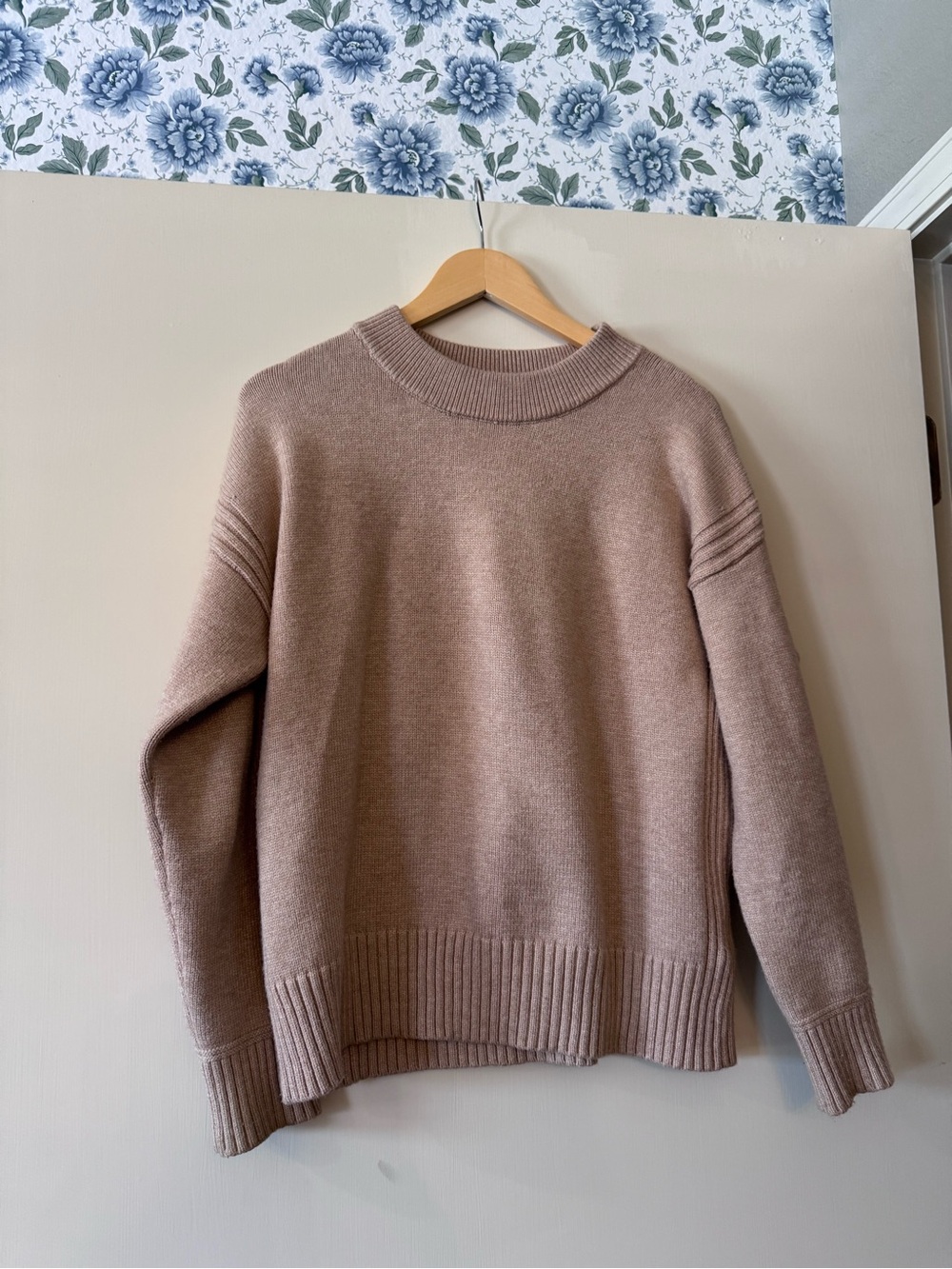 Philosophy Relaxed Crewneck Sweater in Taupe